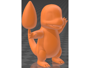 0004 charmander Pokémon figuras brinquedo 3d print model - Mito3D