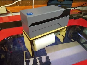 rollo étiquette imprimante supporter laser Couper Coupe coupeur thermique 3d print model - Mito3D