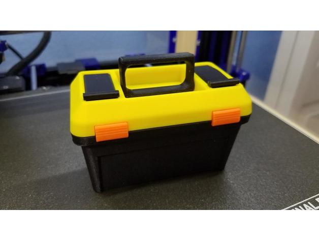 mini cassetta degli attrezzi coperchio remixare in forma miniatura attrezzo utensili 3D print model - Mito3D
