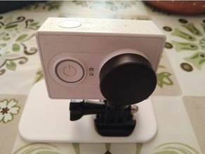 gopro xiaomi yi cámara deportiva plano base montar apoyo 3d print model - Mito3D