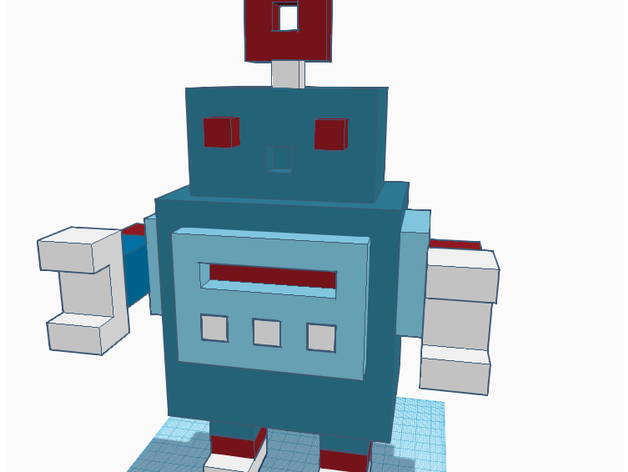 crossy strada arrugginito robot statua 3D print model - Mito3D