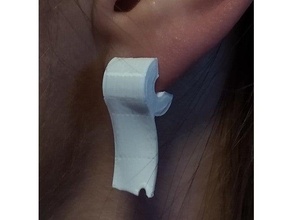 decadent toilet tissue earring earrings paper 3d print model - Mito3D