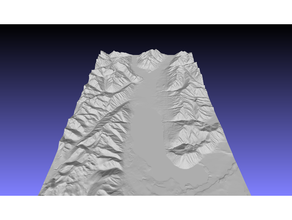 Lac zélande carte Montagne topographie topographique 3d print model - Mito3D