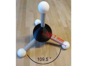 méthane molécule 3d print model - Mito3D
