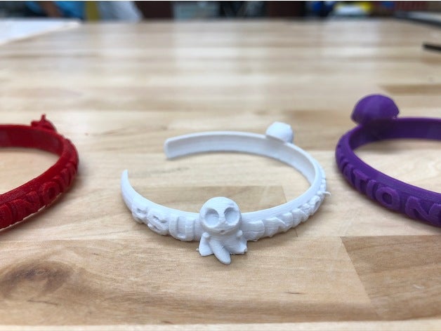 ghost halloween bracelet innovation hub 3D print model - Mito3D