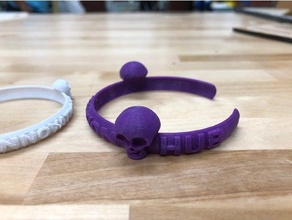 skull halloween bracelet innovation hub 3d print model - Mito3D