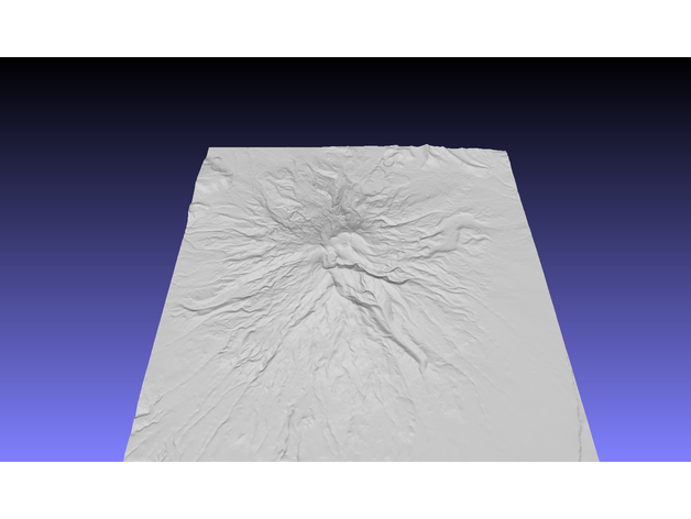mt Ruapehu Neuseeland 3d Karte Berg Topographie topografisch 3D print model - Mito3D