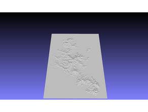 Excelente barrera isla aotea zelanda 3d mapa topográfico topografía 3d print model - Mito3D