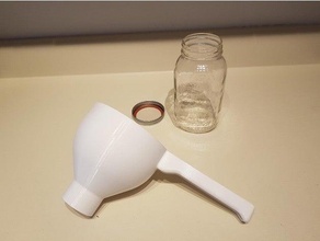 funnel masson 1lt jar 1ltr canning handle spagetti 3d print model - Mito3D