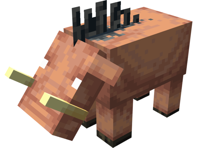 Minecraft hoglin animais figuras 3D print model - Mito3D