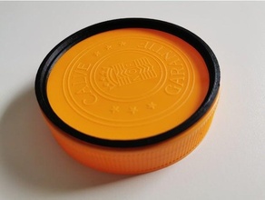 nutella amendoim manteiga boné pilha anel armazenamento caixa 3d print model - Mito3D