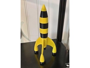 guêpe fusée Tintin style 3d print model - Mito3D