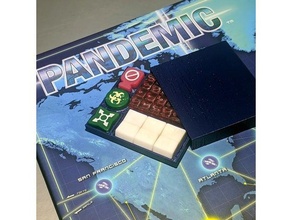 covid 19 pandemia scenario gioco tavolo organizzatore 3d print model - Mito3D