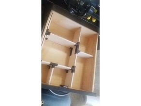 drawer organizer connectors 3d print model - Mito3D