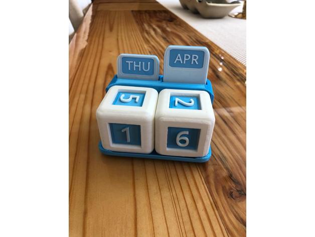 desk calendar 3D print model - Mito3D