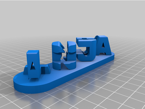 personalizzato triplicare lettera blocchi ambigram21 3d print model - Mito3D