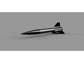 25mm carbon fiber tube rocket 3d print model - Mito3D