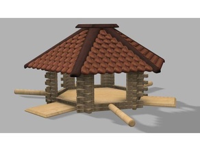 birdhouse bird feeder diy garden house 3d print model - Mito3D