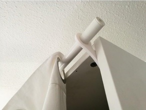 pax cka curtain rail mount 3d print model - Mito3D