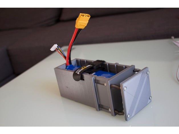 lipo choque proteccion 4s batería caso funda soporte chupete 3D print model - Mito3D
