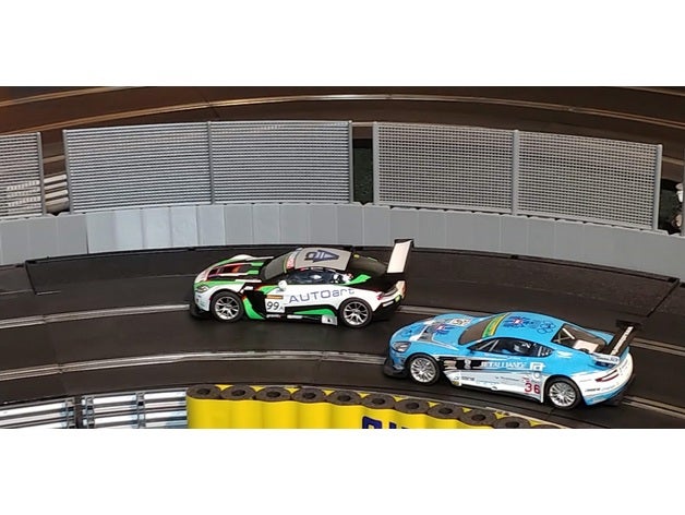 slot car crash wall fence carrera ninco policar scalextric scx 3D print model - Mito3D