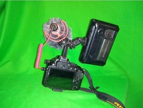 dual hotshoe riser extender adattatore grande cavalcò microfono dslr telecamera luce video nikon cannone eccetera canone rig fotografia 3d print model - Mito3D
