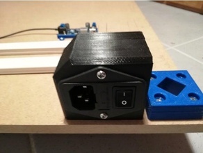 power supply switch case mount 3d print model - Mito3D