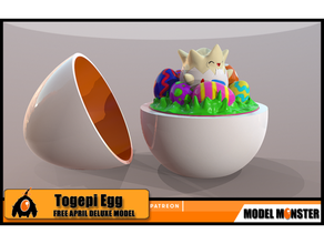 togepi & eggs pokemon figures toy 3d print model - Mito3D