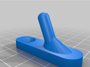 simple wall hook - single short peg 3d print model - Mito3D