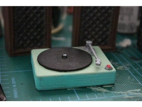 Aufzeichnung Spieler Empfänger Lautsprecher einstellen Milch Kiste Vinyl 3d print model - Mito3D