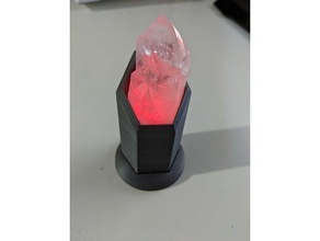 quartz cristal LED supporter 3d print model - Mito3D