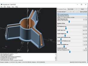 configurable model rocket fin guide 3d print model - Mito3D