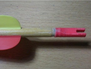 8mm wooden arrow bow 3d print model - Mito3D