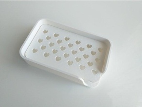 Sabonete prato suporte coração saboneteira bandeja 3d print model - Mito3D