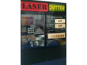láser cortador pared monitor ajustes salón clases grabar Corte laser colegio 3d print model - Mito3D