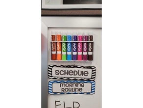 dry erase marker holder 8 markers expo 3d print model - Mito3D