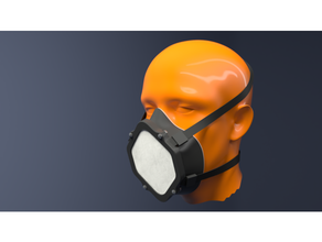 universel respirateur visage masque moule silicone joint 3d print model - Mito3D