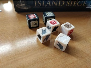 island siege dice boardgame accessories customized 3d print model - Mito3D