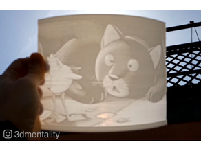 fortunato prepotente gabbianella gatto storia gabbiano gato ense volare l set lveda cartone animato carattere litofania 3d print model - Mito3D