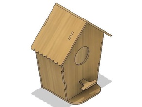 oiseau maison nichoir Coupe laser 3d print model - Mito3D