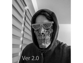 contento cara máscara versión 20 10 detallado mascarilla gracioso esculpir dientes 3d print model - Mito3D