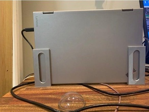 computer portatile Wall Mount In piedi parete montare 3d print model - Mito3D