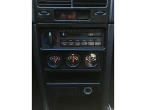 crx gauge panel - replaces stereo head unit gauges honda track car vdo 3d print model - Mito3D