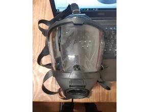 adaptateur masques oxygène drague images seconde 7000p filtres respirateur filtrage sapeur pompier médical pgp filtre 3d print model - Mito3D