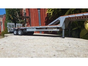 wpl 1 16 scale beaver tail trailer updated dual wheel file axle rpaired 3d print model - Mito3D