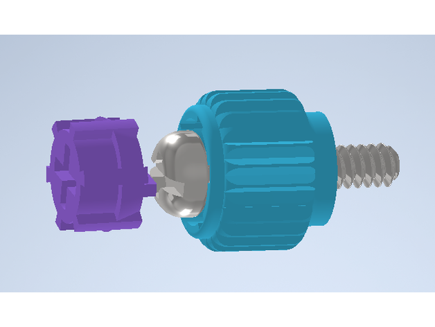 metal screw - harddrive thumb remix 3D print model - Mito3D