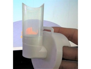 carta tazza inalatore distanziatore Camera asma covid 19 medico 3d print model - Mito3D