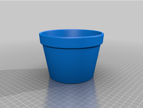 personnalisé fleur pot cbasilikumtopflassique style 3d print model - Mito3D