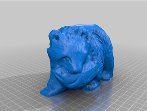 bear fish makerbotdigitizer scan 3d print model - Mito3D