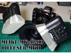 meike mk-gt620 mk-r200s ii custom flash diffuser 3d print model - Mito3D